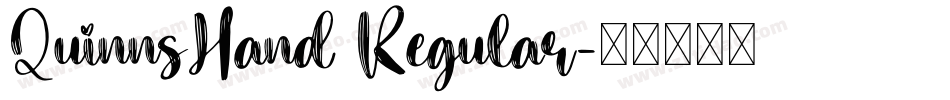 QuinnsHand Regular字体转换